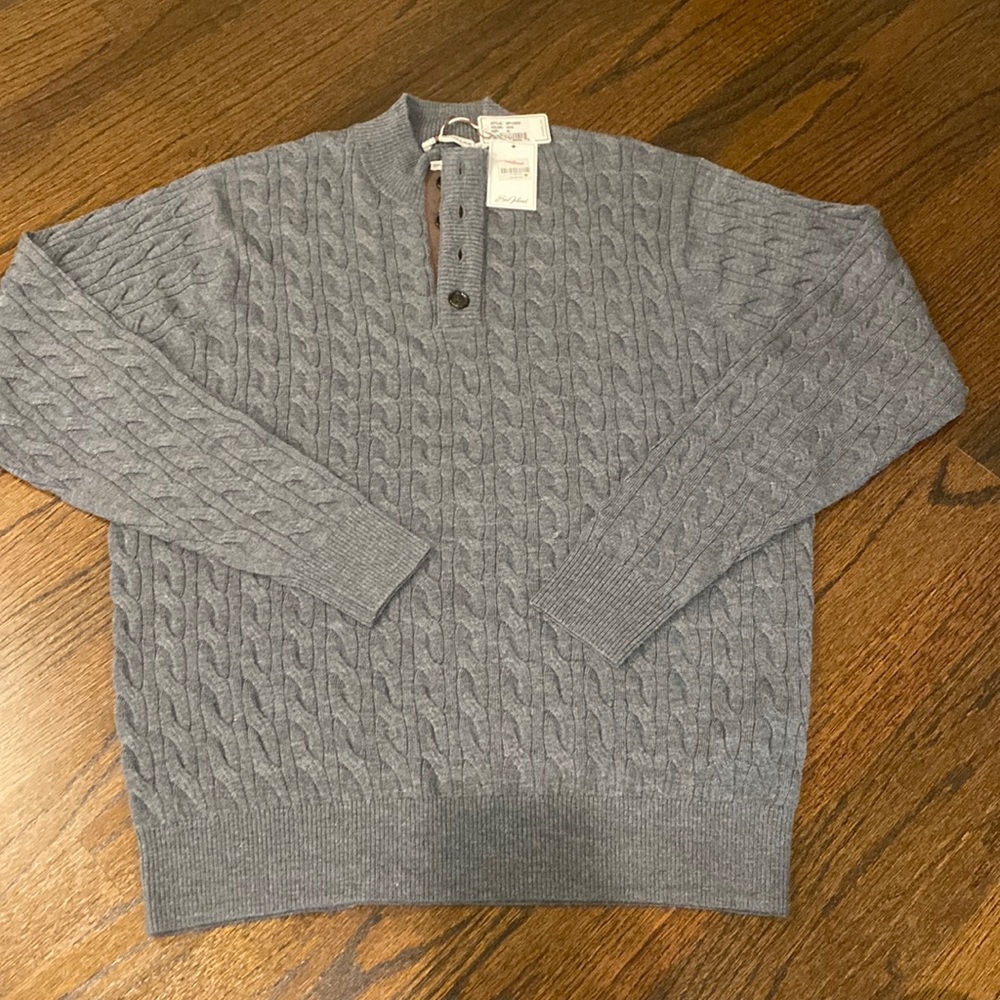 Peter Millar Cable Knit Pullover Sweater